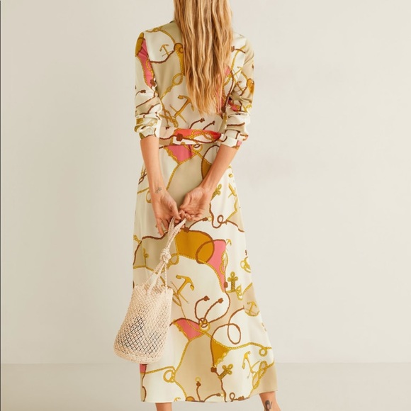 Mango MNG maxi dress scarf print - Picture 2 of 7